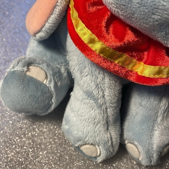 Disney Parks Dumbo Plush Floppy Ears Sitting Elephant Stuffed Animal 11” Blue - Picture 9 of 10